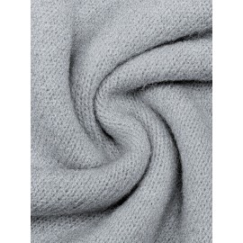 Plus Size, Women's Oversized Elegant Sweater - Winter Warm Round Neck Long Sleeve Cable- Texture Sweater for Fall & Winter, Cozy Casual to Formal Outfits, Plus Size Available (Hand Washable) - Versatile Everyday & Special Occasion Sweater