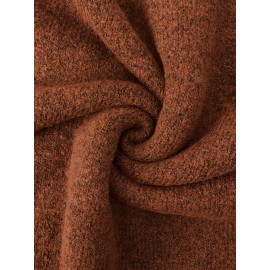 [Fall Winter Apparel] Plus Size Women's Elegant Cardigan | Chic Solid Color Open Front Button-Up Sweater with Ribbed Cuffs, Long Sleeves, and Button Details for Fall/Winter Casual or Office Wear, Versatile Layering Piece