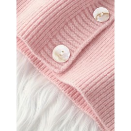 Plus Size - Women'S Ivory Yellow Loose-Fit Hooded Cardigan - Soft with Button Front, Chest Pockets & Ribbed Cuffs, Elegant Spring/Fall Layering Essential for Casual or Chic Outfits, Versatile Clothing, Classic Collar Design, Cozy Fabric