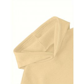 Women's Light Green Hooded Sweatshirt Dress with Inspirational 