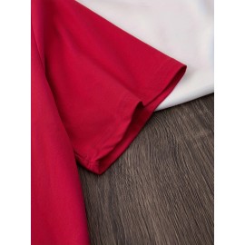 Women's Black Cherry Print Short Sleeve T-Shirt - Geometric Pattern with Pink Cherries & Green Leaves, 180gsm Polyester, Round Neck, All-Season Casual Top, Machine Washable, Cherry Tshirt, Playful Design, Texture