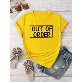 Women's Casual Short-Sleeve T-Shirt with 